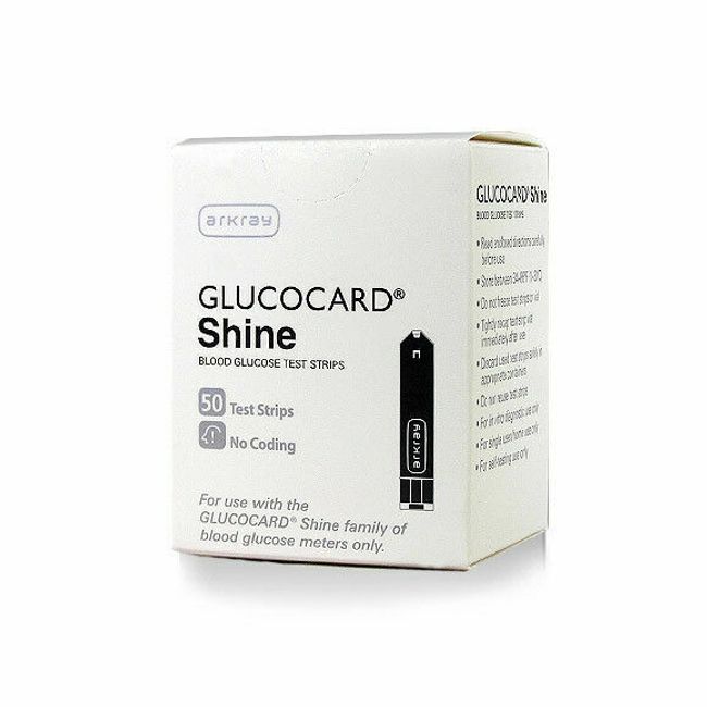 ARKRAY Glucocard Shine Blood Glucose 50 Test Strips Exp: 12/20/2024