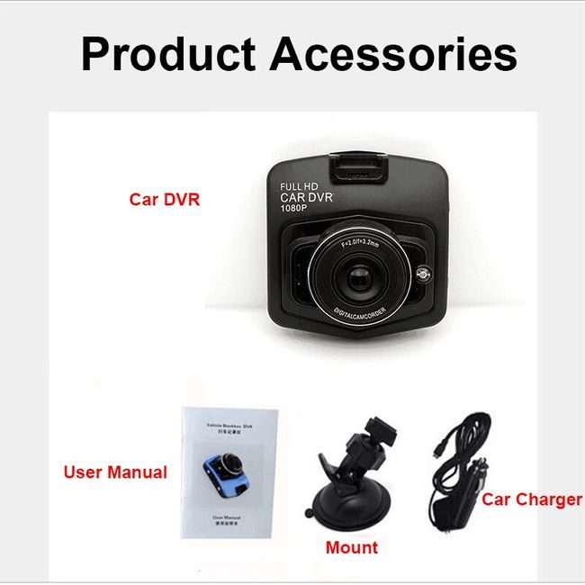 2.4 Dash Camera for Cars Full HD 1080P with Night Vision G Sensor LCD Vehicle  Video Recorder Car Dash Cam DVR Driving Recorder 