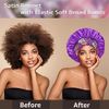 4 Pack Satin Bonnet Silk Bonnet for Sleeping, Bonnets for Black Women Hair Bonnet for Sleeping Silk Sleep Cap, Wide Soft Band Bonnet for Curly Hair