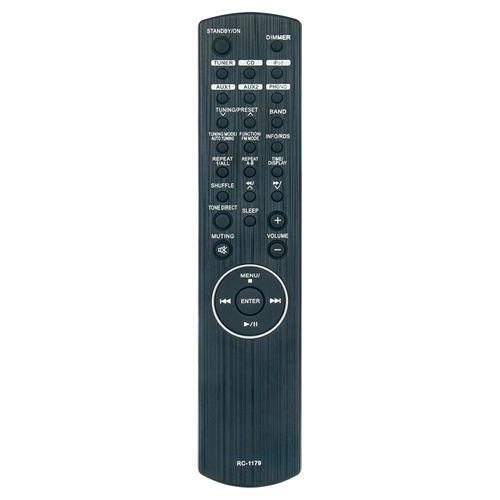 RC-1179 New Replaced Remote Control compatible with TEAC AV Amplifier Receiver A-H380 T-H380DNT AH380