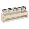 URBN-CHEF 6pc Spice Jar With Wooden Stand