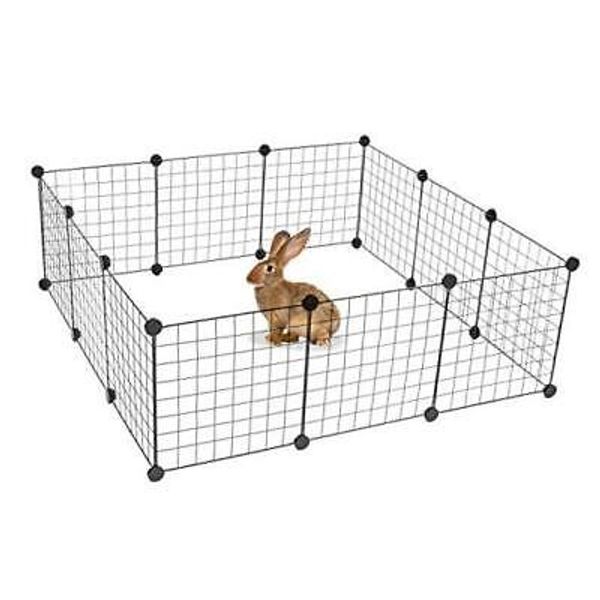 Pet Playpen, Foldable Metal Exercise Pen | Small Animal Cage Indoor/Outdoor