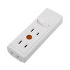 Maxar Electric Repair Construction Tap, Table Tap, 3 Ports, With Switch, White