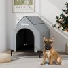 36'' Elevated Dog House for Small Breeds Large Pet House w/ Ventilated Windows