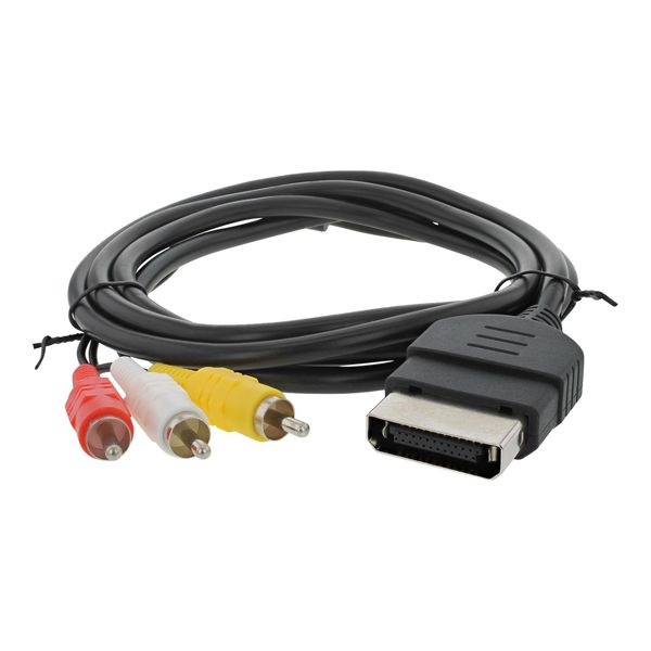 Cable for Microsoft Xbox Console Original 1.8M composite AV to RCA wire – black | ZedLabz