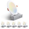 Amico 6 Pack 6 Inch 5CCT Ultra-Thin LED Recessed Ceiling Light with Junction ...