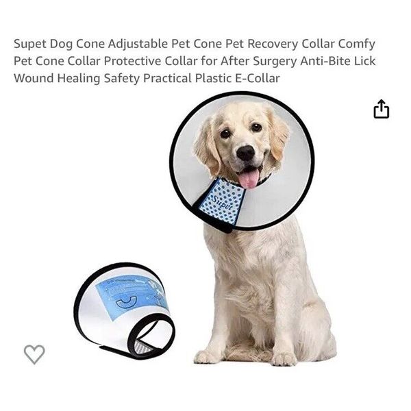 New in package Supet Dog Cone Adjustable Recovery Collar Large 13.5-19"