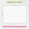 Scribbledo 10 Pack Double Sided Whiteboard Lined Dry Erase Boards for Kids Ru...