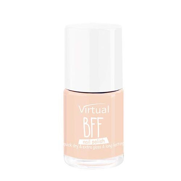 Virtual BFF Nail Polish Quick Dry Extra Gloss Long Lasting 10 ml (179 Good Nude)