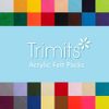 Trimits Craft Felt, 10 Pack, Silver Grey