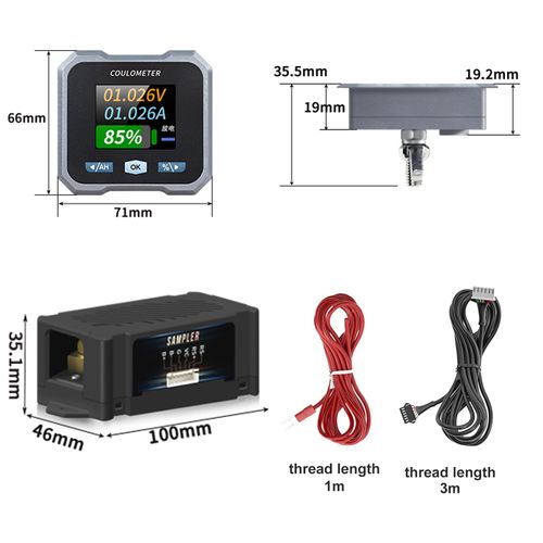 Goupchn DC 10-100V 0-100A Battery Tester Coulomb Counter Meter Capacity Indicator Ammeter Voltmeter Battery Monitor for Electric Bicycles, Electric Tricycles, RVs, Yachts