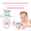 Kids Electric Toothbrushes Age 3+ Years Toddler Childrens Battery Toothbrush with Timer Colorful Flashing Light 4 Brush Heads for Baby Childs Boys Girls Waterproof Deep Clean Seago SG977 (Pink)