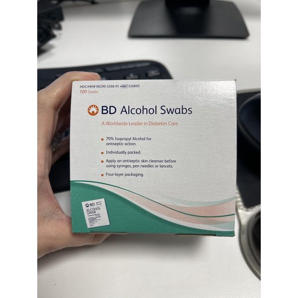 BD Alcohol Swabs, 100/pk (1 pack)