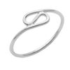 Silverly Women's 925 Sterling Silver Thin S Looping Design Stackable Small Toe Midi Pinky Finger Ring