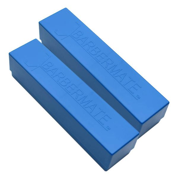 2 Pack Blue BarberMate Blade Caddy with Detachable Lid