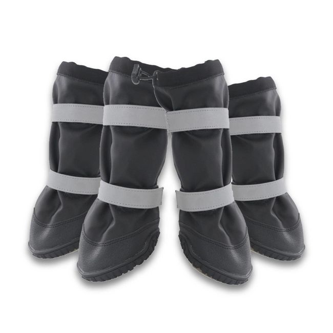 BnbnPup wasserdichte Hundeschuhe Pfotenschutz Schuhe Für Hunde Hundepfoten Schutz Schneeschuhe Mit Anti-Rutsch Sohle Reflektierendem Riemen Für Große Hunde-2XL