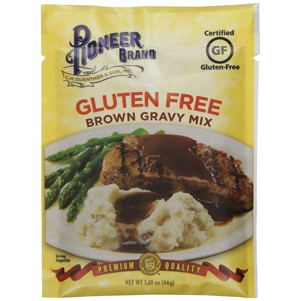 Pioneer Brand Gluten Free Premium Brown Gravy (Pack of 4) 1.61 oz Packets