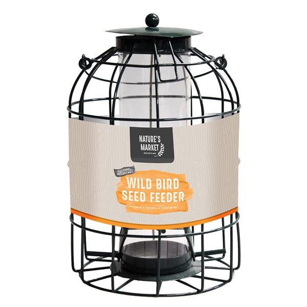 Natures Market BF008S Seed Feeder with Squirrel Guard
