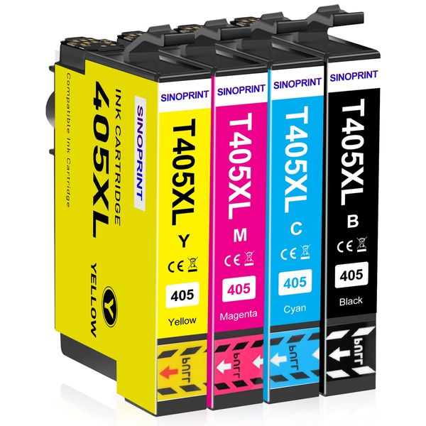 SINOPRINT 405XL Compatible with Epson 405XL Ink Cartridges for Epson WorkForce Pro WF-4830 WF-4820 WF-3820 WF-7830 WF-7840 WF-3825 WF-7310 WF4820 WF3820 WF7310 WF7830 WF7840 WF4830