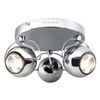 Retro 3 Way Ceiling Light Adjustable Eyeball Spot Lamp (Chrome)