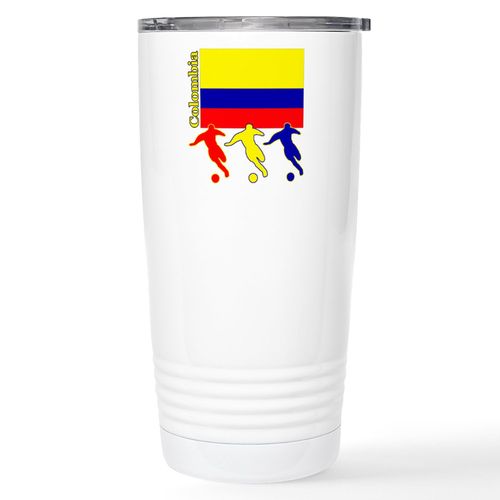 CafePress Colombia Soccer Stainless Steel Travel Mug 20 oz. Insulated Stainless Steel Coffee Tumbler