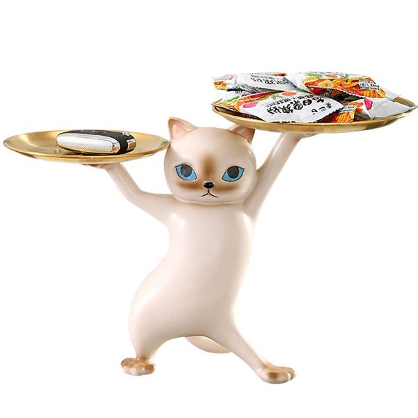 moin moin 2304fig27 Figurine, Ornament, Cat Accessories, Holds Small Items, Width 14.2 x Height 9.8 x Depth 6.7 inches (36 x 25 x 17 cm) / Interior Accessories, Small Plates, Small Dishes, Cute, Cats,