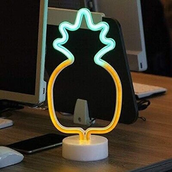 Pineapple LED Neon Sign Lights Bedroom Night Light Lamp Kids Room Home Wall Art