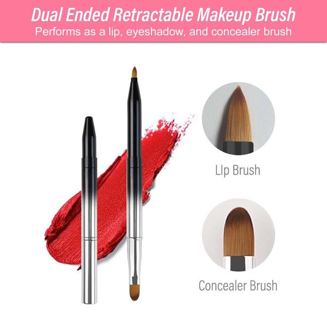 Retractable Lip Brush Concealer Makeup Dual End Lipstick Cosmetic Brus (MB1301)