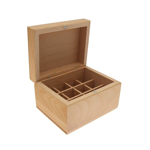 Absolute Aromas Essential Oils Wooden Storage Box – for 12 x 5ml or 10ml Essential Oil or Fragrance Bottles