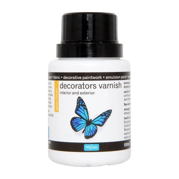 POLYVINE Quick-Dry Acrylic Clear Decorators Varnish Gloss 100ml