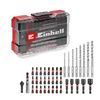 Original Einhell M-CASE 39-piece impact-resistant accessory set (25 mm bits, metal drill bits, 60 mm bit holder, socket spanner, countersink incl. storage box)