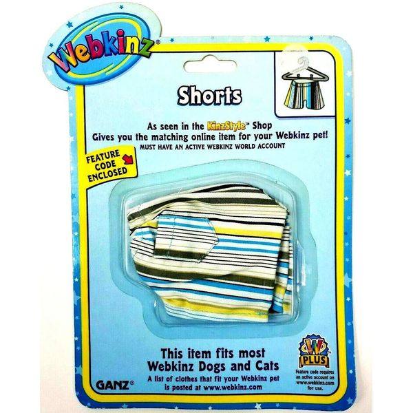 Dog and Cat Outfits Ganz Webkinz Shorts Fits most Webkinz Dogs and Cats