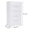 5 Drawers Plastic Storage Cabinet Detachable Drawer Tower Case Clothes Organizer