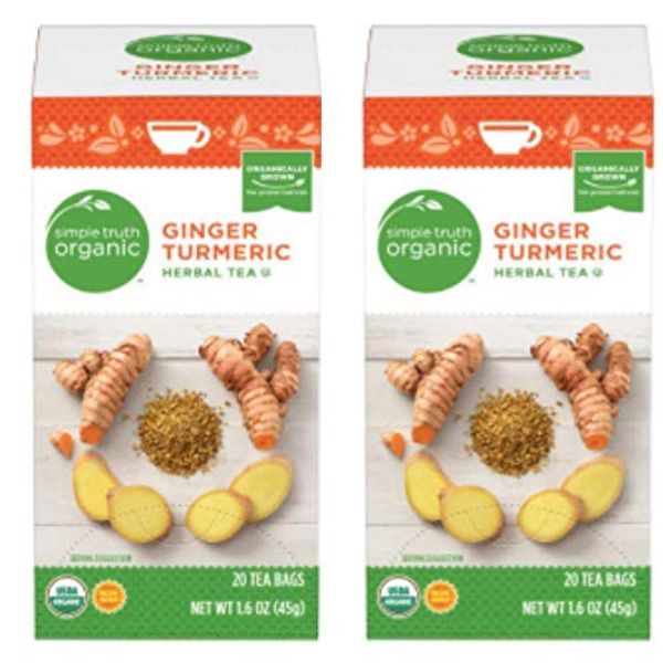 Simple Truth Organic Ginger Turmeric Herbal Tea 20 ct (Pack of 2)