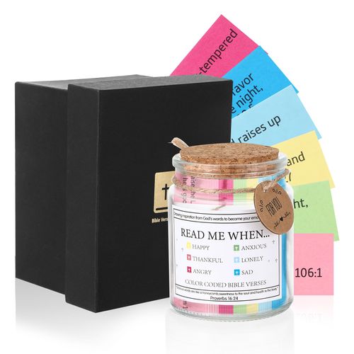Bible Verses in a Jar,Gifts for Dad,Read Me When Bible Verses Jar for Emotions and Feelings,Scripture Prayer Hope Jars Christian Gifts for Women Men Mom Dad Friend,Prayer Hope Jars