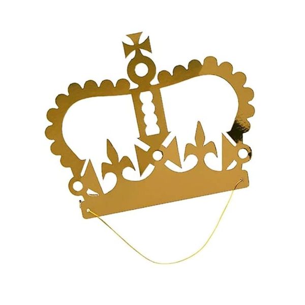Hootyballoo Gold Party Crowns 10 Pack, One Size