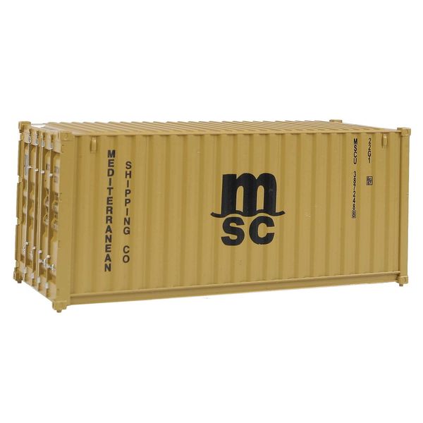 Walthers SceneMaster RS MSC BRN Container, 20', Mediterranean Shipping Co.