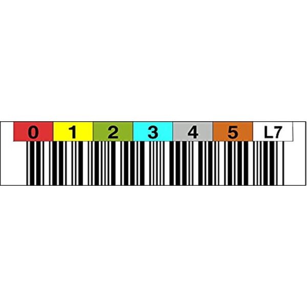 LTO 7 Label Landscape. Code Circle 000001 – 000099 Number Range: 000100-000199