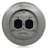 Low Profile Round Floor Box Cover Gray Plastic 8100PVG