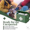 Metal First Aid Empty Box, Medicine Storage Organizer with Removable Tray Handle