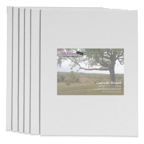 (Pack of 3) Blank Canvas Panels Boards 100% Cotton for Acrylic & Oil Painting (25 x 30cm)