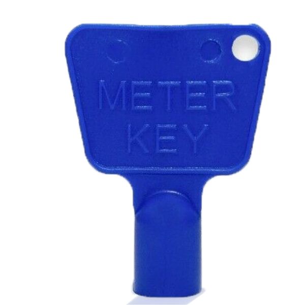 SUL Meter Box Key - Plastic Utility Key - Meter Cupboard Key - Electric Meter Key - Gas Meter Key - Triangle Socket Spanner Key - 5 Pack – Blue