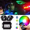 4Pcs Pod RGB LED Rock Light Wireless Bluetooth Music Controller