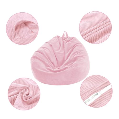 Homdox Bean Bag Sofa Without Filler, DIY Bean Bag for Home Livingroom Bedroom (Filler Not Include), Pink