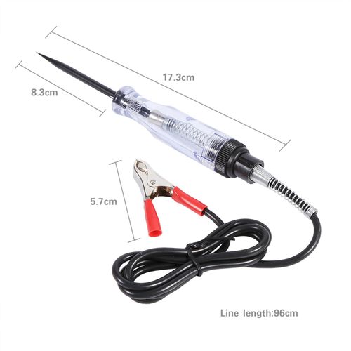 Test Light Automotive, Circuit Tester Auto 6V 12V 24V DC Car Truck Voltage Circuit Tester, Car Test Voltmet Long Probe Pen Light Bulb for Checking Circuits, Switches
