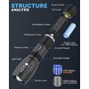 2 Pack High Lumen Tactical LED Flash Light,5 Modes Waterproof, Battery Included