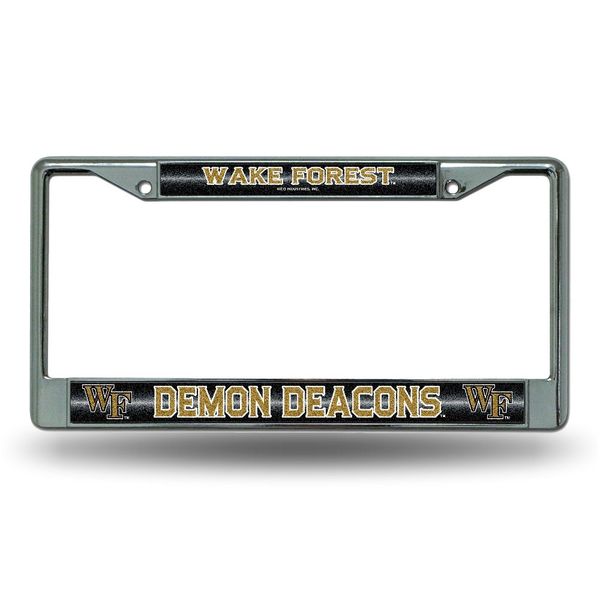 Wake Forest Demon Deacons Standard Size Chrome License Plate Frame - It Sparkles!