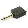 kenable 6.35mm Mono Jack Plug to Twin 6.35mm Mono Jack Socket Splitter Adapter
