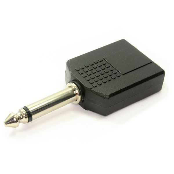 kenable 6.35mm Mono Jack Plug to Twin 6.35mm Mono Jack Socket Splitter Adapter