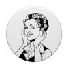 Lady in Hair Curlers PopSockets Swappable PopGrip